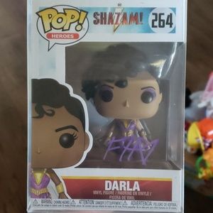 FUNKO POP Shazam Darla signed by Faithe Herman